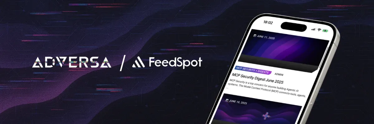 Adversa AI selected as a top AI blog in Israel by FeedSpot, featuring mobile view of blog content