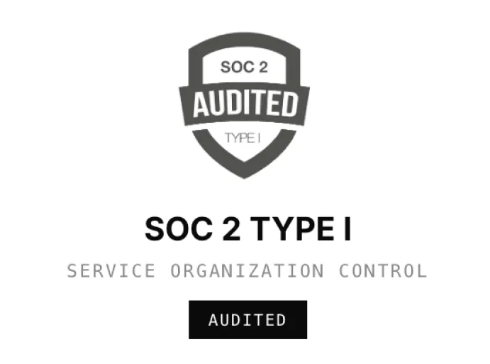 SOC 2 Type I — Service Organization Control, audited