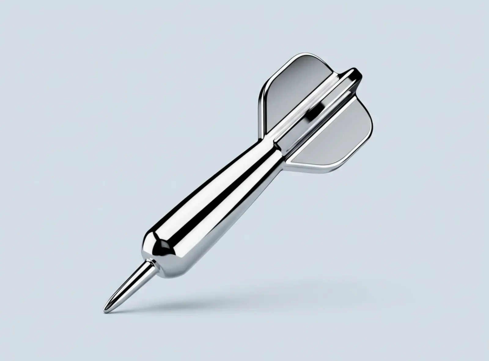Illustration of a chrome dart