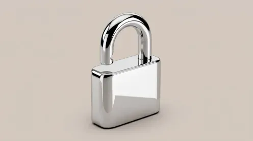 Illustration of a chrome padlock