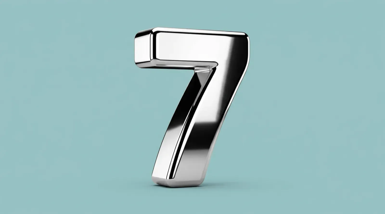 Illustration of the chrome numeral seven