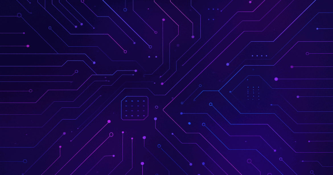 Abstract AI security background with glitch effects and shield symbol, representing trust and resilience in generative AI.
