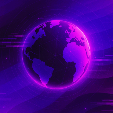 Abstract AI security background with glitch effects and shield symbol, representing trust and resilience in generative AI.